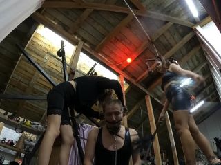 Bizarre Goddesse · Double whipping in spandex pants in attic. Starring Goddess Ellyah, Mercy